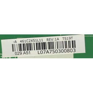 MAIN PARA TV TOSHIBA / NUMERO DE PARTE 431C2X51L11 / STS32T VTV-L32708 REV:1 / 461C2X51L11 / L07A750300803 / L07A50402583 / PANEL M185XW01 V.6 / MODELO 19SL400U